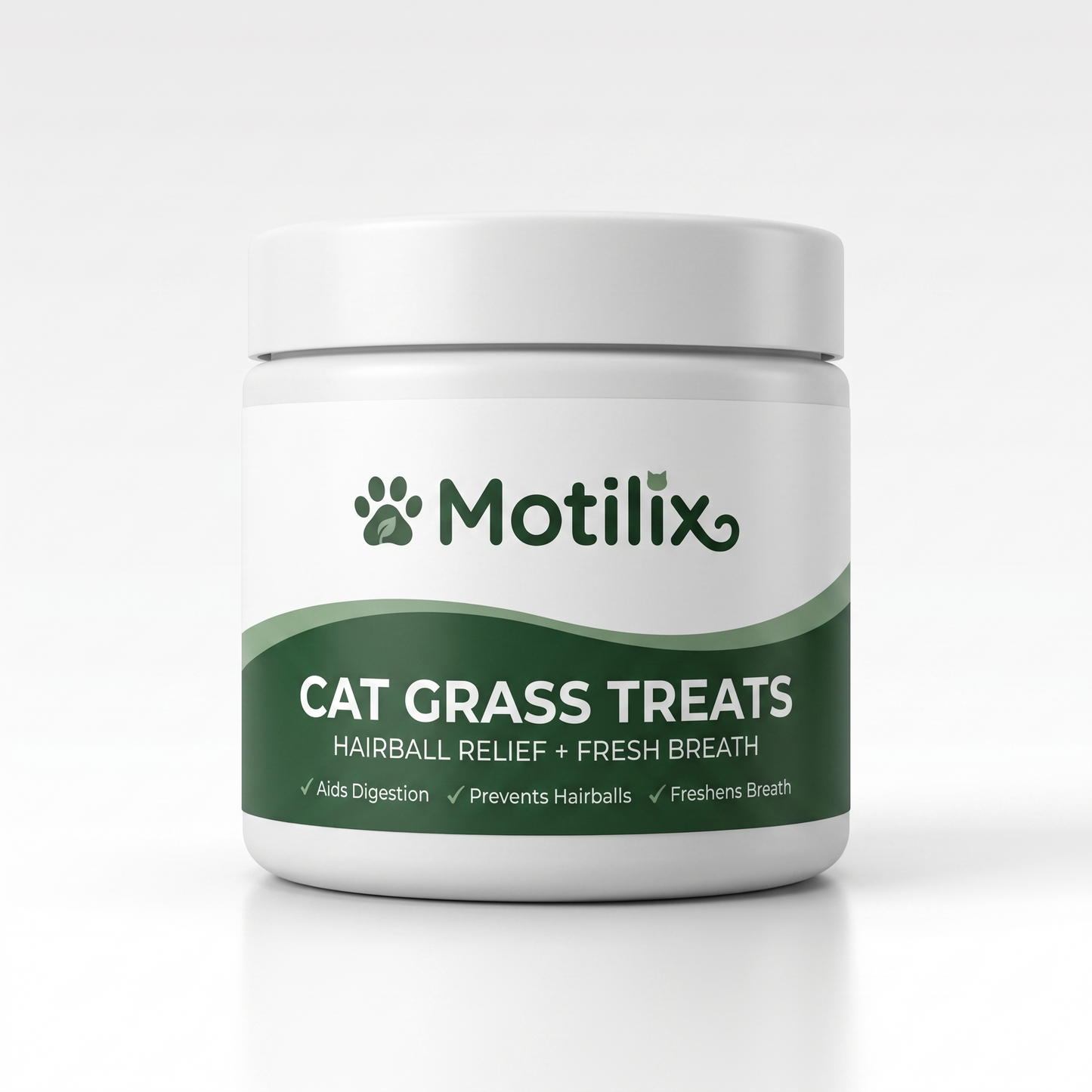 Motilix® Cat Grass Treats — Natural Hairball Relief & Fresh Breath